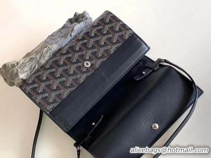 Discount Goyard Varenne Continental Wallet with Strap G20087 Black