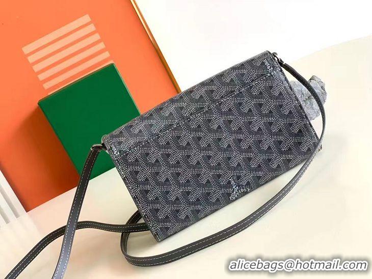 Modern Classic Goyard Varenne Continental Wallet with Strap G20087 Dark Grey