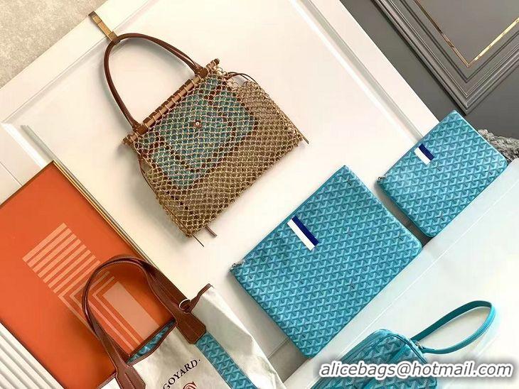 Good Taste  Goyard Aligre Net Bag Limited Edition 2300 Turquoise Blue