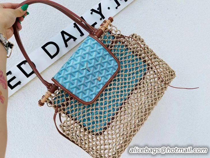 Good Taste  Goyard Aligre Net Bag Limited Edition 2300 Turquoise Blue