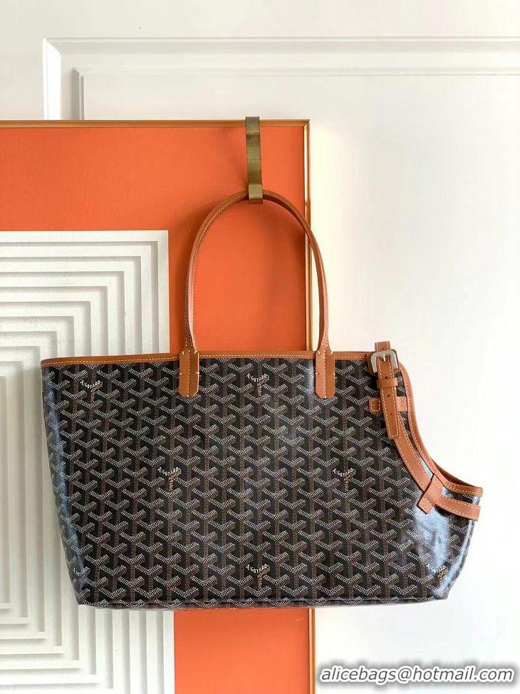 Famous Brand Goyard Chien Gris Pet Tote Bag G8957 Black And Tan