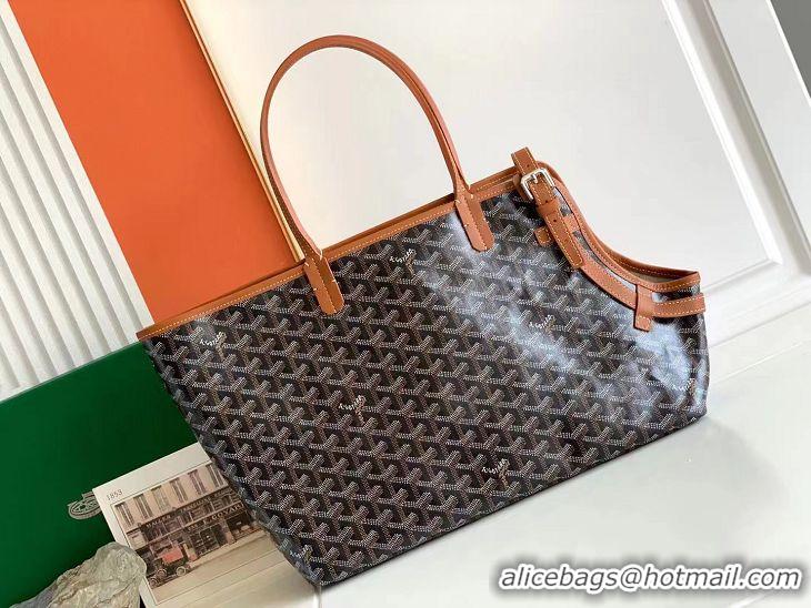 Famous Brand Goyard Chien Gris Pet Tote Bag G8957 Black And Tan