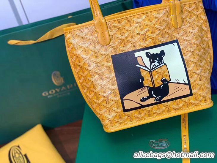 Famous Brand Goyard Anjou Mini Bag With Bulldog G2320 Yellow