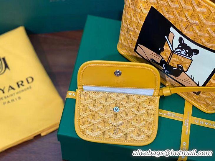 Famous Brand Goyard Anjou Mini Bag With Bulldog G2320 Yellow