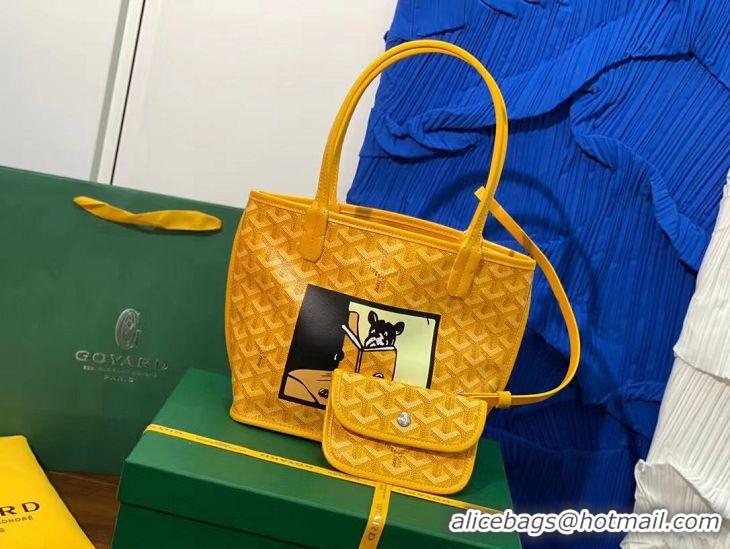 Famous Brand Goyard Anjou Mini Bag With Bulldog G2320 Yellow