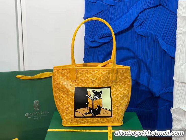 Famous Brand Goyard Anjou Mini Bag With Bulldog G2320 Yellow