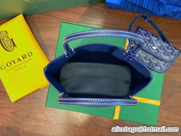 Inexpensive Goyard Anjou Mini Bag With Bulldog G2320 Navy Blue