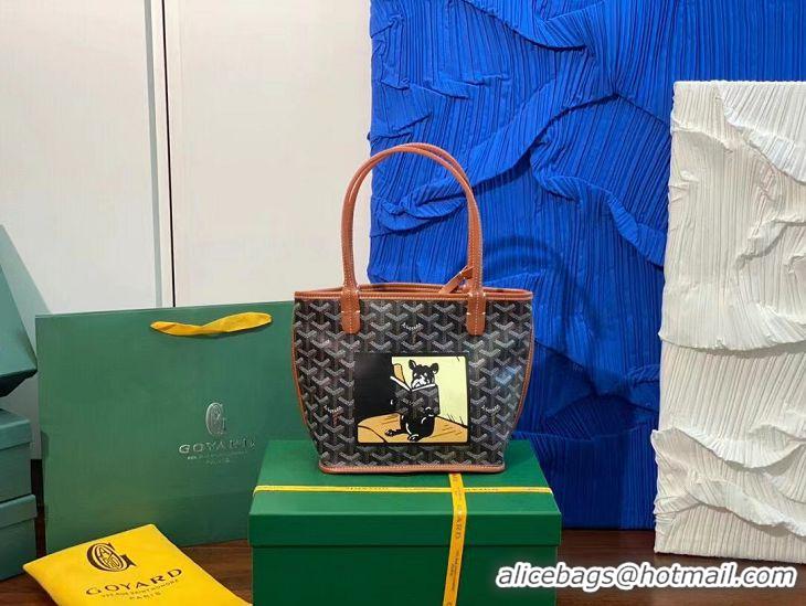 Good Taste Goyard Anjou Mini Bag With Bulldog G2320 Black And Tan