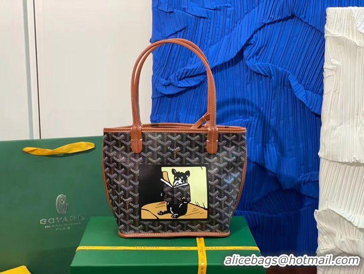 Good Taste Goyard Anjou Mini Bag With Bulldog G2320 Black And Tan