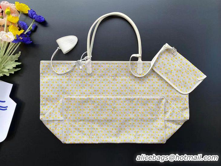 Luxurious Goyard Original Saint Louis Claire Voie Tote Bag GM 8001 Yellow