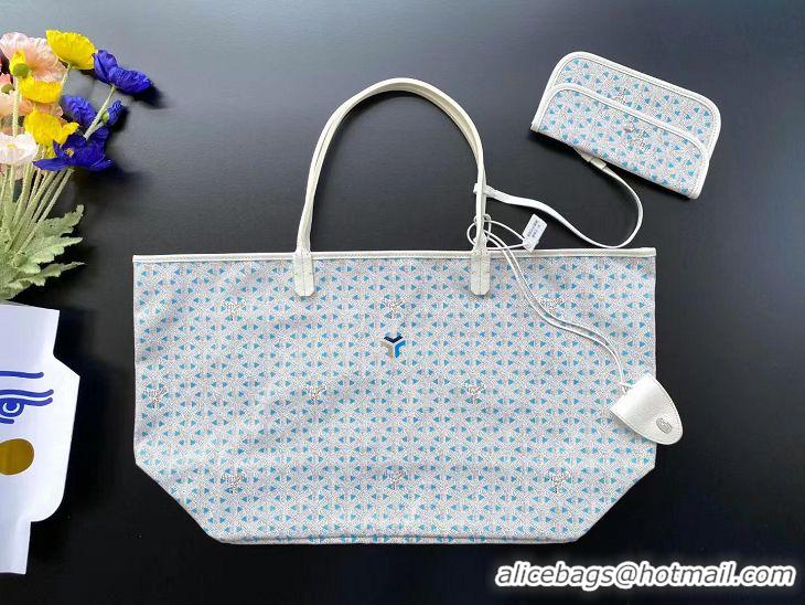 Promotional Goyard Original Saint Louis Claire Voie Tote Bag GM 8001 Turquoise Blue