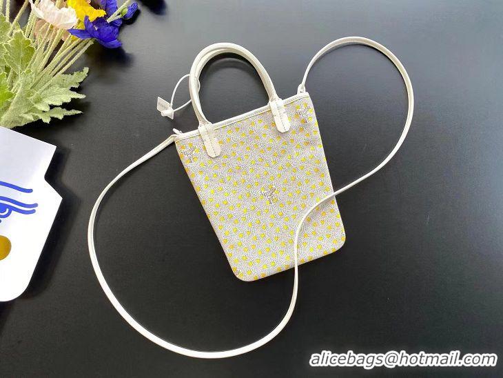 Luxury Cheap Goyard Original Claire Voie Tote Bag Mini 8003 Yellow/Heart