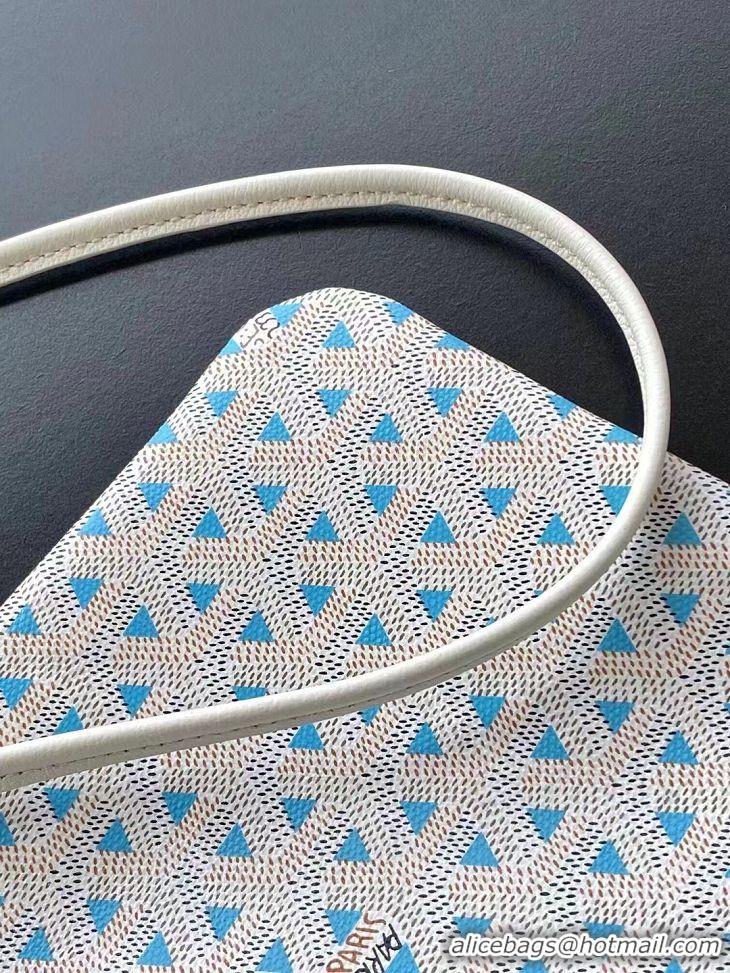 Luxury Goyard Original Claire Voie Tote Bag Mini 8003 Turquoise Blue