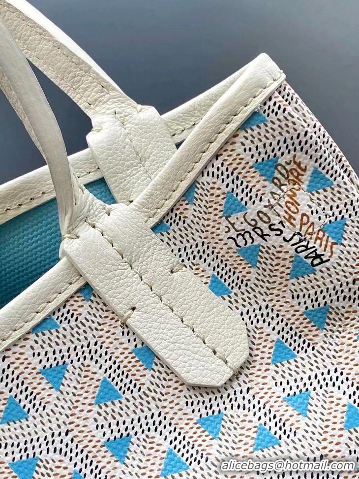 Luxury Goyard Original Claire Voie Tote Bag Mini 8003 Turquoise Blue