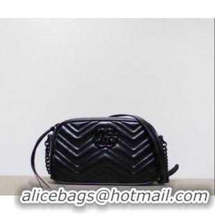 Buy Fashion Gucci GG Marmont Small Shoulder Bag 447632 All Black 2022