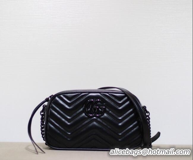 Buy Fashion Gucci GG Marmont Small Shoulder Bag 447632 All Black 2022