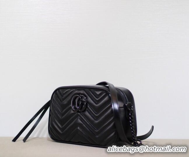 Buy Fashion Gucci GG Marmont Small Shoulder Bag 447632 All Black 2022