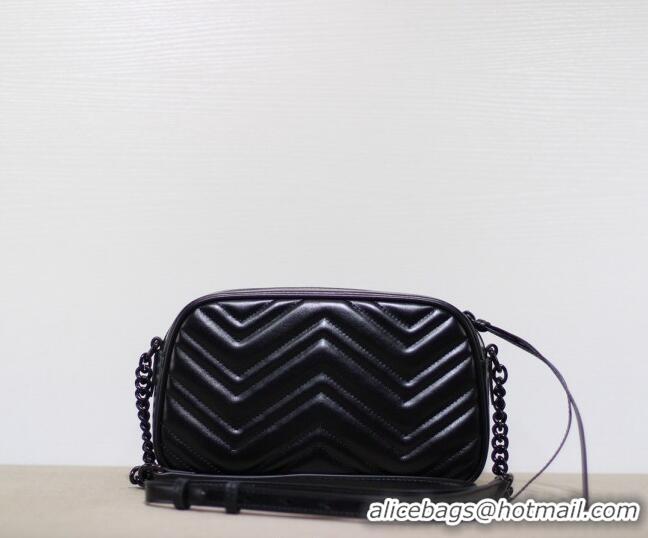 Buy Fashion Gucci GG Marmont Small Shoulder Bag 447632 All Black 2022