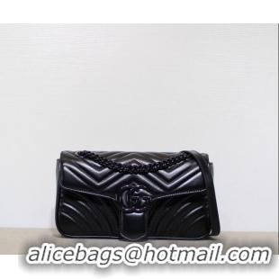 Grade Quality Gucci GG Marmont Small Shoulder Bag 443497 All Black 2022