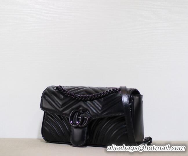 Grade Quality Gucci GG Marmont Small Shoulder Bag 443497 All Black 2022