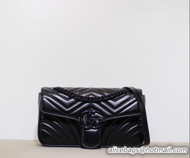 Grade Quality Gucci GG Marmont Small Shoulder Bag 443497 All Black 2022