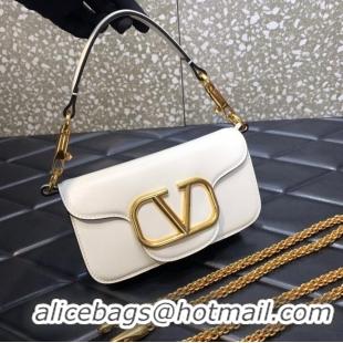 Best Price VALENTINO GARAVANI MINI LOCO Calf leather Shoulder Bag 1W2B0K White