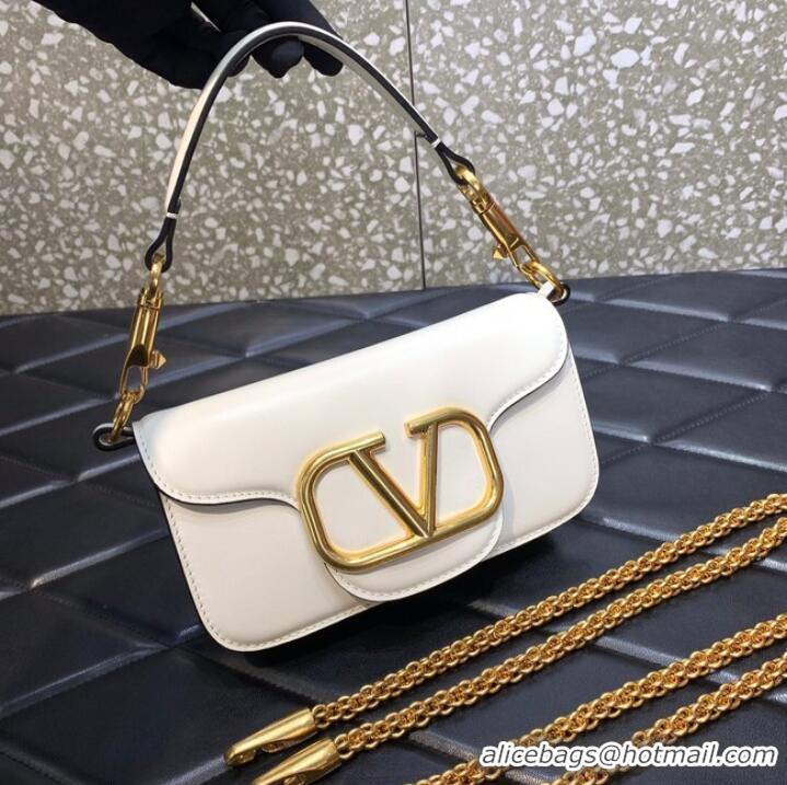 Best Price VALENTINO GARAVANI MINI LOCO Calf leather Shoulder Bag 1W2B0K White