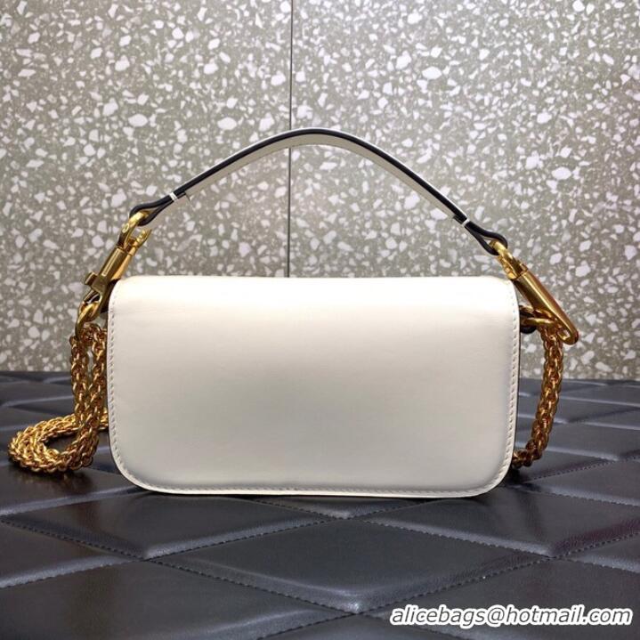 Best Price VALENTINO GARAVANI MINI LOCO Calf leather Shoulder Bag 1W2B0K White