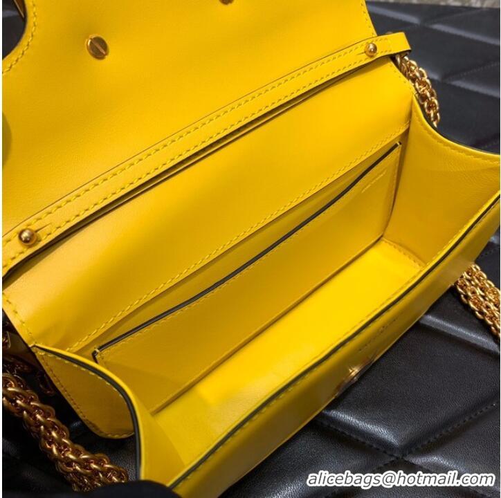 Top Grade VALENTINO GARAVANI MINI LOCO Calf leather Shoulder Bag 1W2B0K yellow