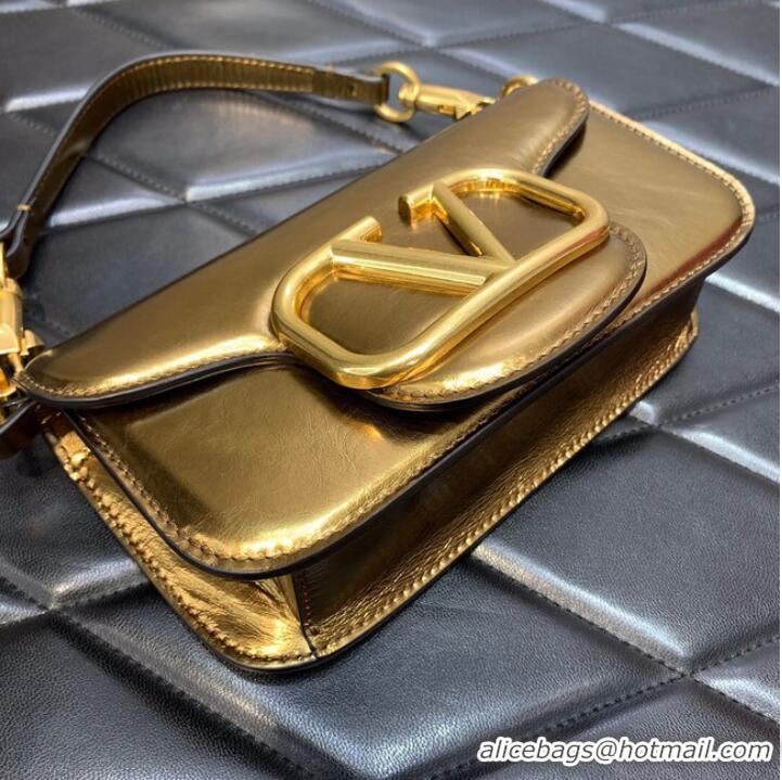 Promotional VALENTINO GARAVANI MINI LOCO Calf leather Shoulder Bag 1W2B0K gold