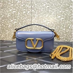 Popular Style VALENTINO GARAVANI MINI LOCO Calf leather Shoulder Bag 1W2B0K blue