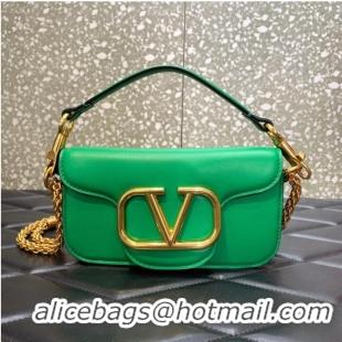 Well Crafted VALENTINO GARAVANI MINI LOCO Calf leather Shoulder Bag 1W2B0K green