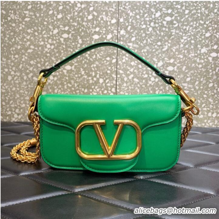 Well Crafted VALENTINO GARAVANI MINI LOCO Calf leather Shoulder Bag 1W2B0K green