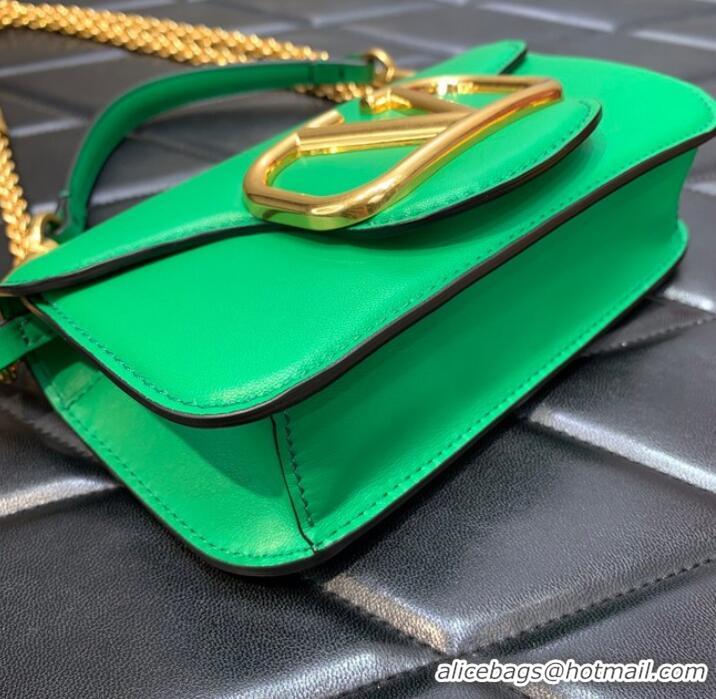 Well Crafted VALENTINO GARAVANI MINI LOCO Calf leather Shoulder Bag 1W2B0K green