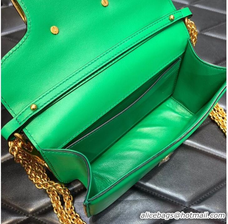 Well Crafted VALENTINO GARAVANI MINI LOCO Calf leather Shoulder Bag 1W2B0K green