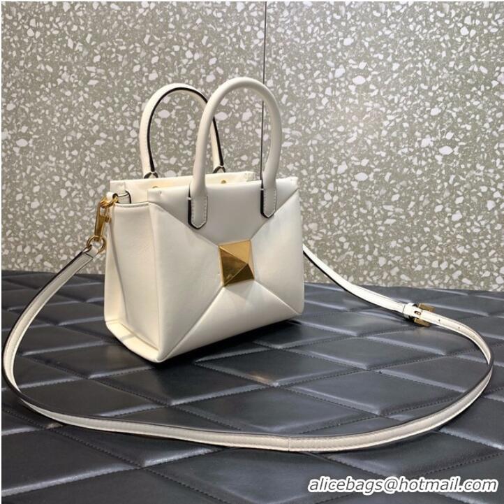 Good Product VALENTINO GARAVANI small One Stud Sheepskin tote Bag XW0B0K59 white