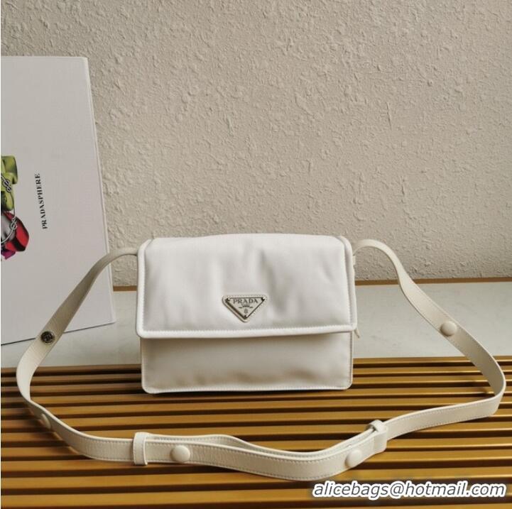 Pretty Style Prada Re-Nylon shoulder strap 1BD313 white