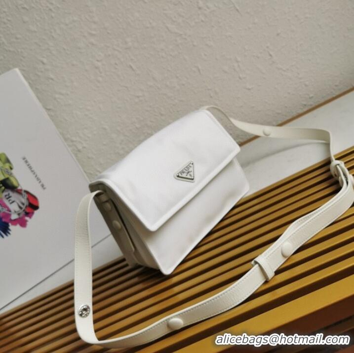 Pretty Style Prada Re-Nylon shoulder strap 1BD313 white