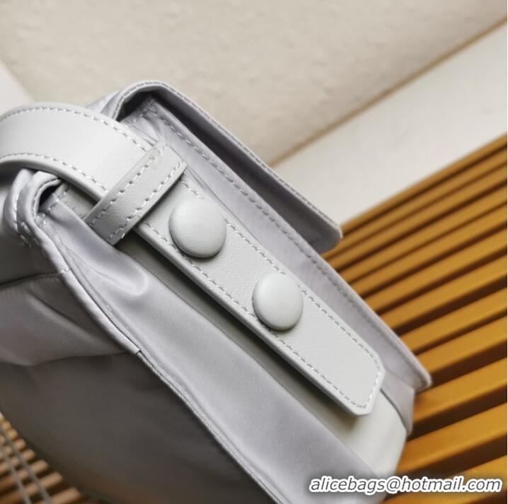 Shop Grade Prada Re-Nylon shoulder strap 1BD313 light gray