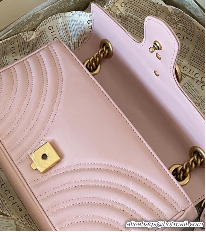 Famous Brand Gucci GG Marmont small shoulder bag 443497 light pink