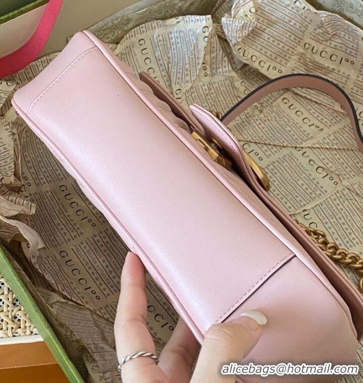 Famous Brand Gucci GG Marmont small shoulder bag 443497 light pink