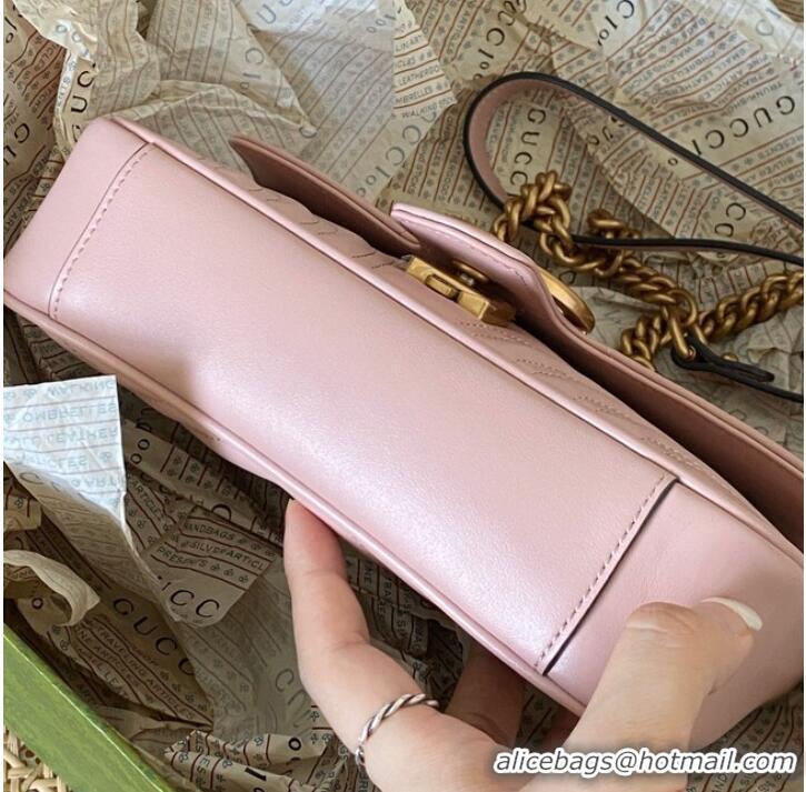 Most Popular Gucci GG Marmont matelasse mini bag 446744 pink