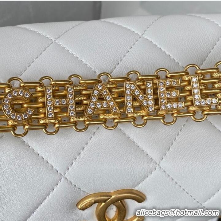 Top Quality Chanel lambskin Shoulder Bag AS3242 white