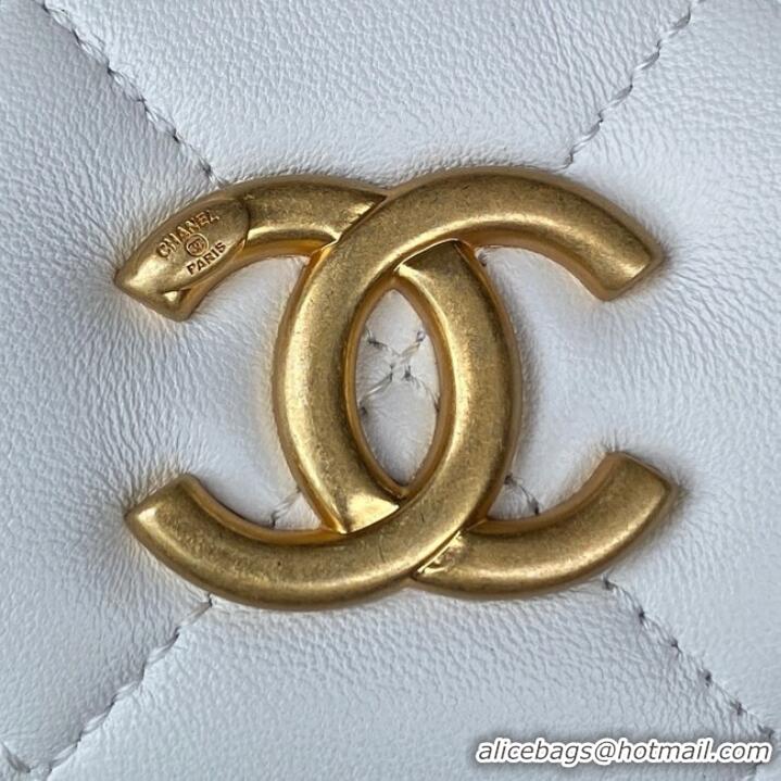 Top Quality Chanel lambskin Shoulder Bag AS3242 white