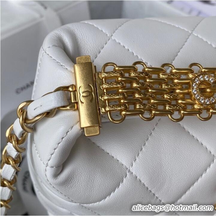 Top Quality Chanel lambskin Shoulder Bag AS3242 white