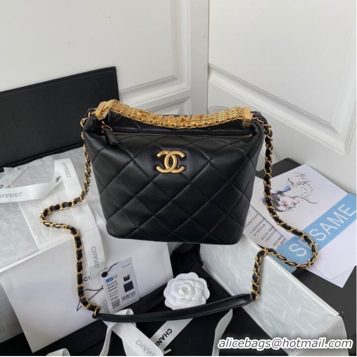 Good Product Chanel lambskin Shoulder Bag AS3242 black