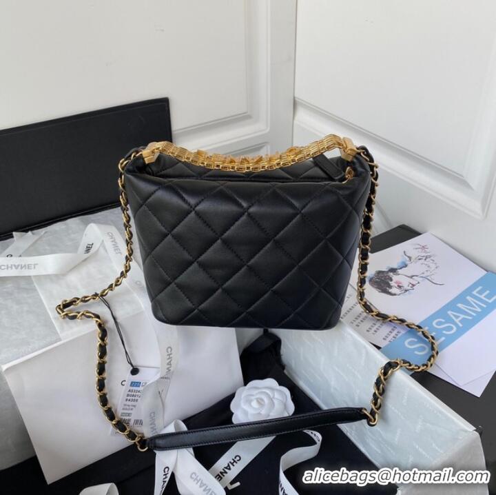 Good Product Chanel lambskin Shoulder Bag AS3242 black