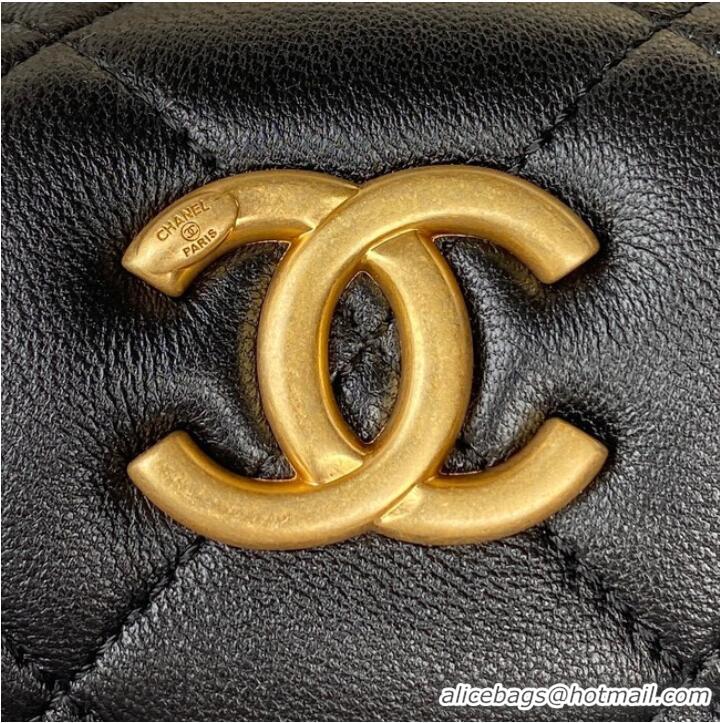 Good Product Chanel lambskin Shoulder Bag AS3242 black