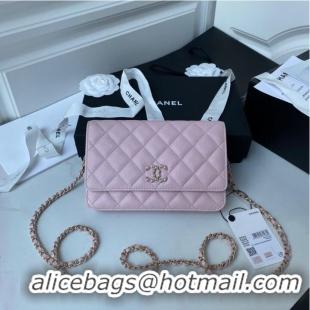 Grade Cheap Chanel Grained Calfskin small Shoulder Bag AP33814 pink