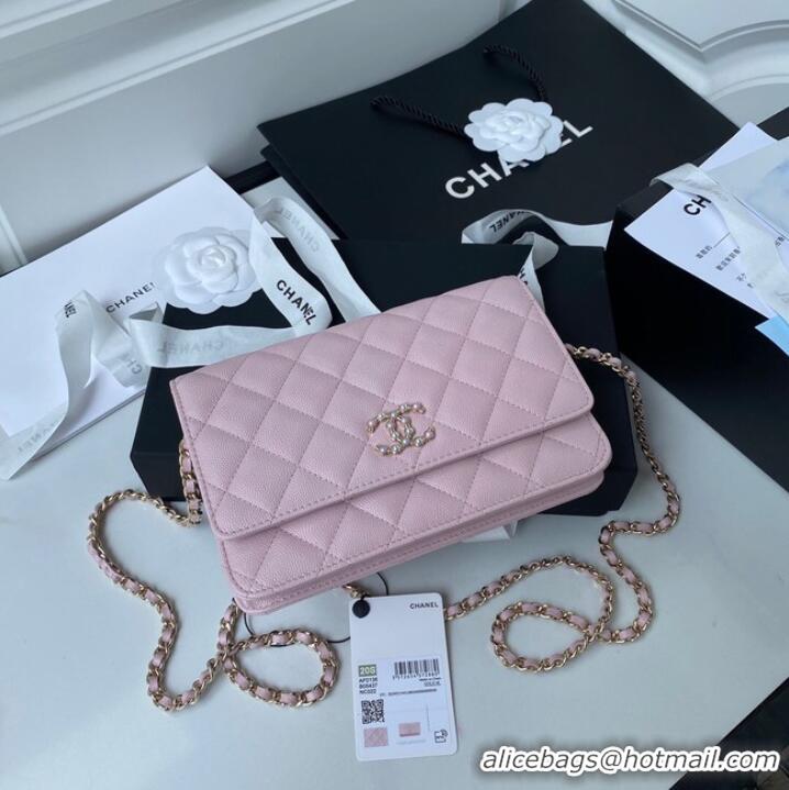 Grade Cheap Chanel Grained Calfskin small Shoulder Bag AP33814 pink